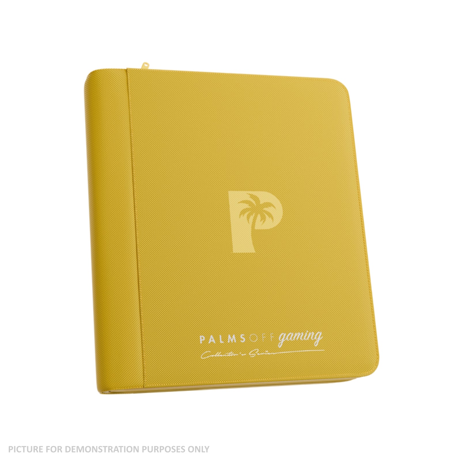 Palms Off Gaming Collector's Series Top Loader Zip Binder - 4 Pocket - Yellow